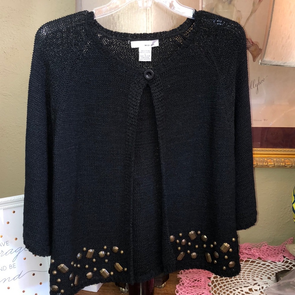 Lovely Black knitted Sweater by WD-NY size L